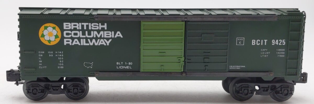 Lionel 6-9425 O Gauge British Columbia Railway Box Car