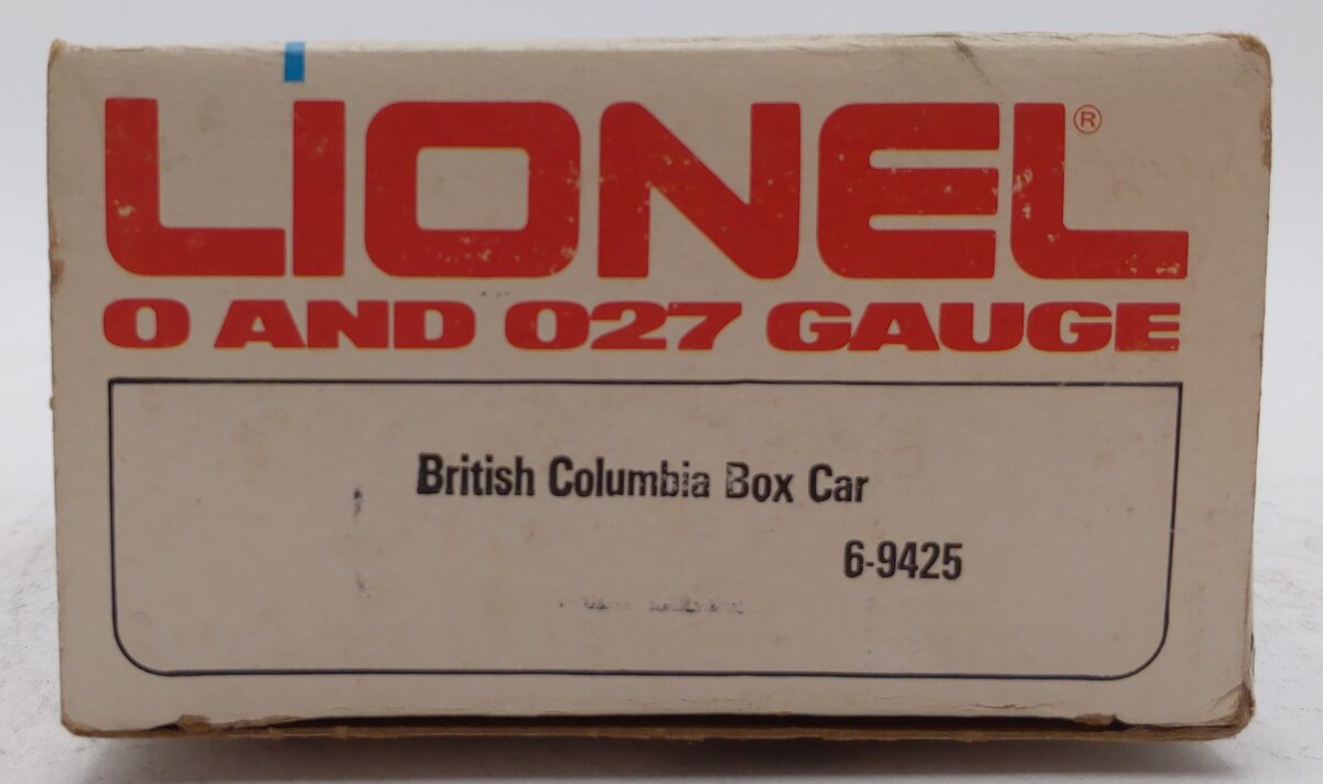 Lionel 6-9425 O Gauge British Columbia Railway Box Car LN/Box