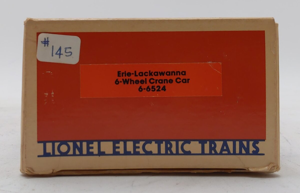 Lionel 6-6524 O Gauge Erie Lackawanna 6 Wheel Crane Car LN/Box