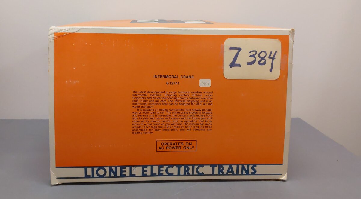 Lionel 6-12741 O Gauge Union Pacific Intermodal Crane NIB
