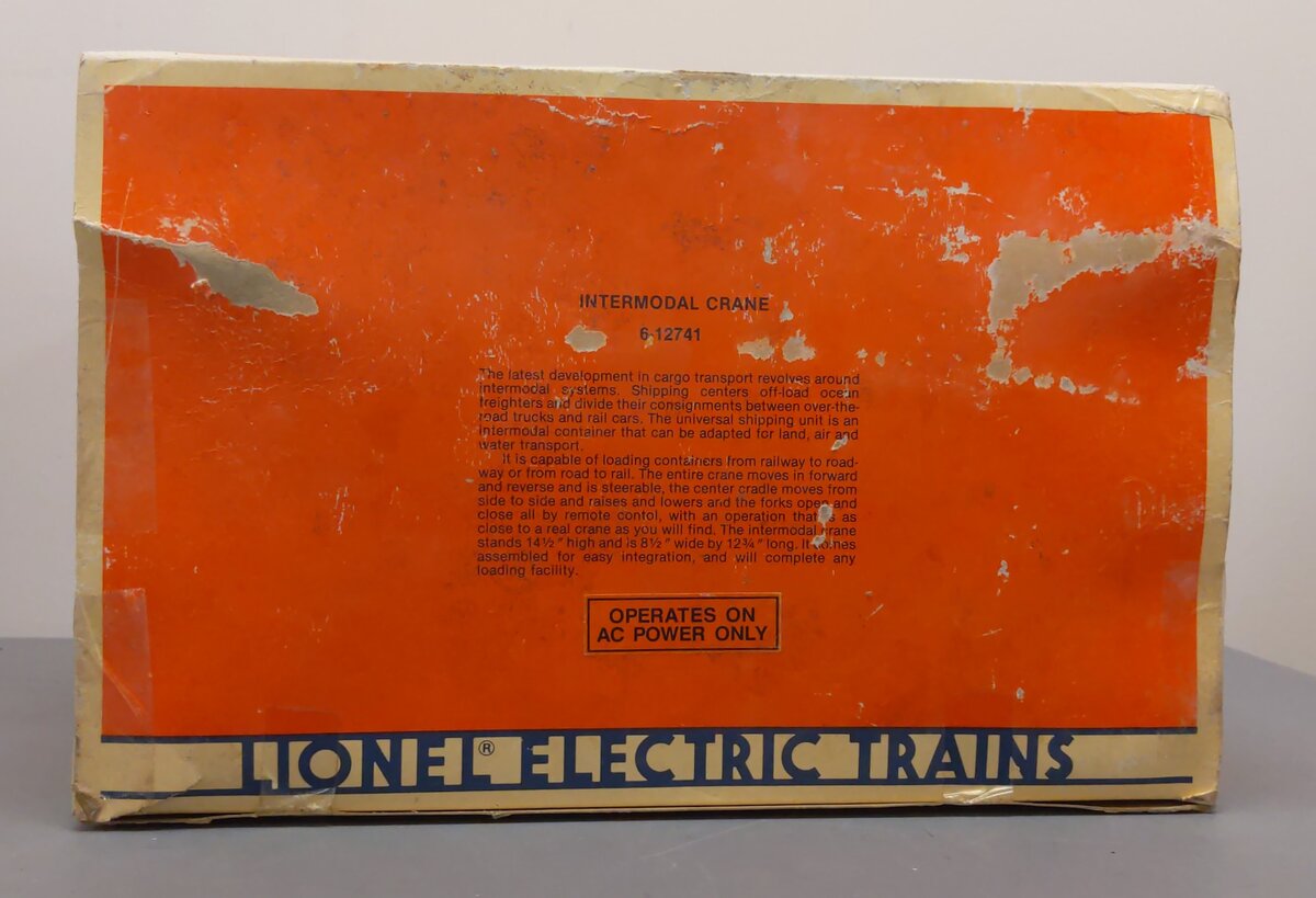 Lionel 6-12741 O Gauge Union Pacific Intermodal Crane NIB