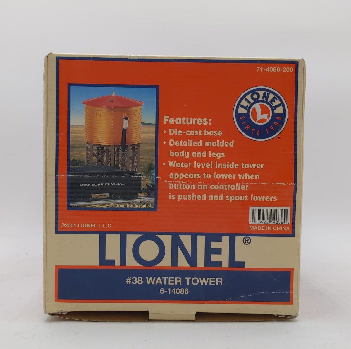 Lionel 6-14086 O Operating Pumping Water Tower #38 LN/Box