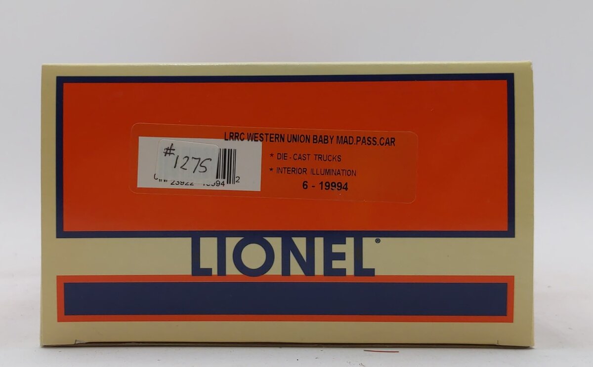 Lionel 6-19994 O LRRC Western Union Telegraph Baby Madison Passenger Car #1307 LN/Box
