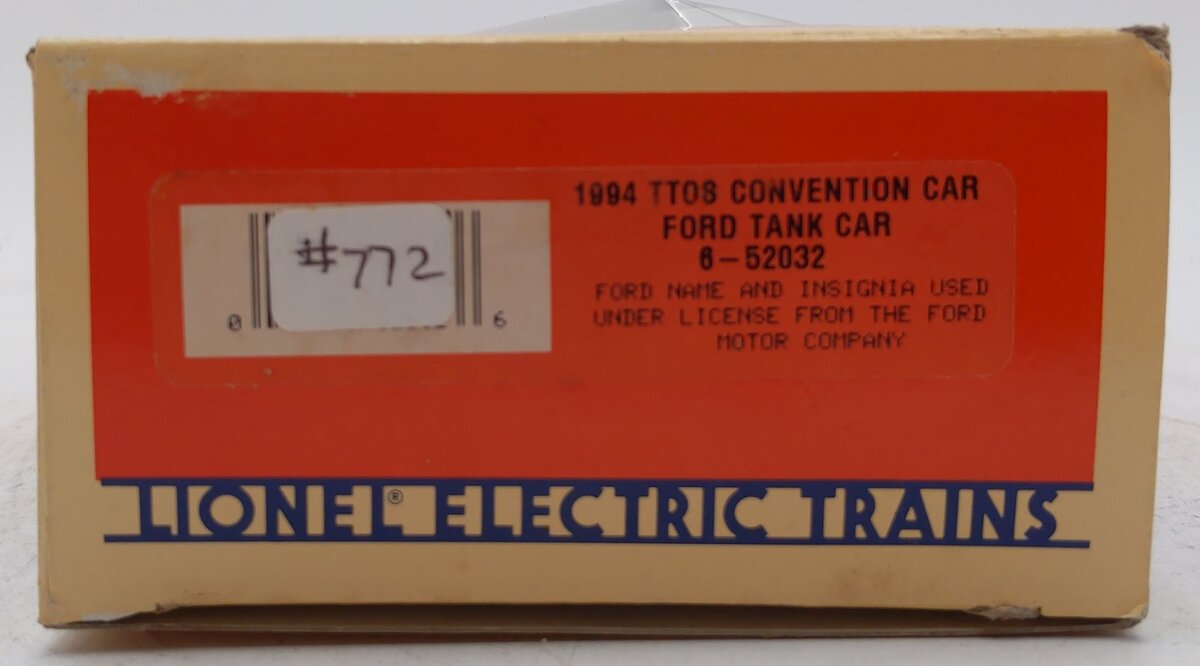 Lionel 6-52032 TTOS 1994 O Gauge Ford Tank Car #14 LN/Box
