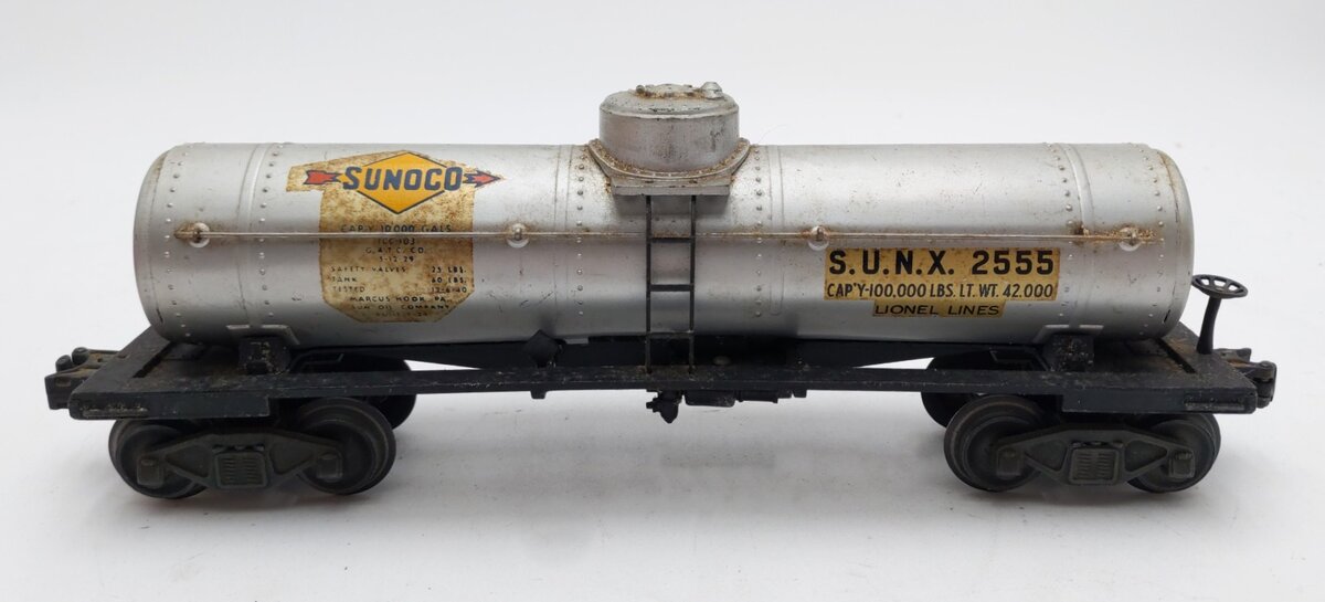 Lionel 2555 Vintage O Sunoco Single Dome Tank Car