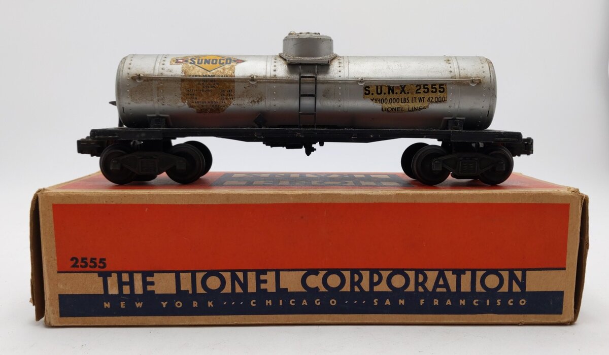 Lionel 2555 Vintage O Sunoco Single Dome Tank Car