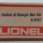 Lionel 6-9757 O Gauge Central of Georgia Boxcar LN/Box