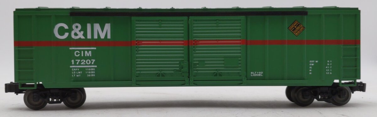 Lionel 6-17207 O Gauge Chicago & Illinois Midland Double Door Boxcar #17207 LN/Box