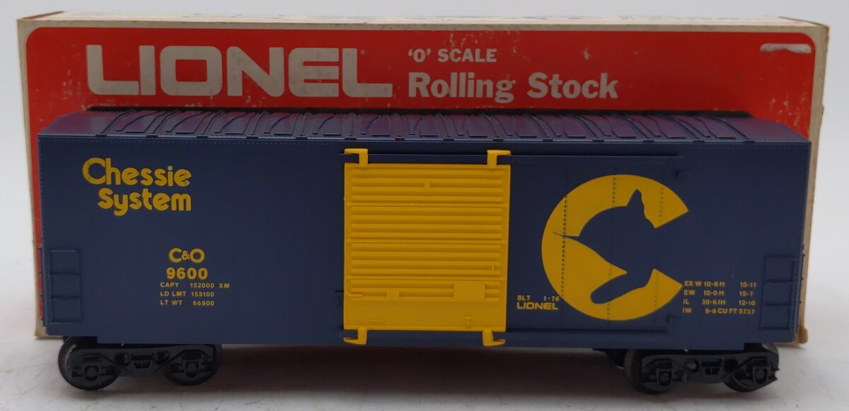 Lionel 6-9600 O Gauge Chessie Hi Cube Boxcar #9600 LN/Box