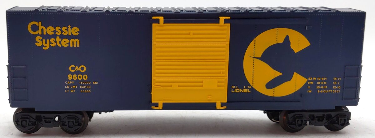 Lionel 6-9600 O Gauge Chessie Hi Cube Boxcar #9600 EX/Box