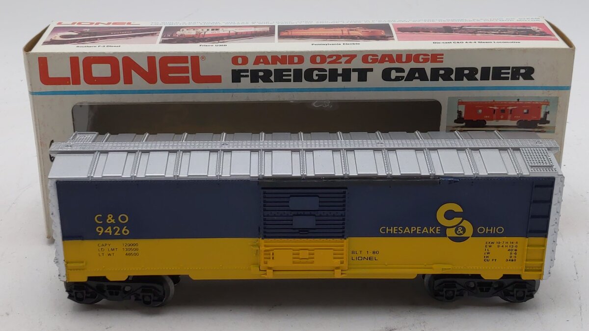 Lionel 6-9426 O Gauge Chesapeake & Ohio Boxcar #9426 LN/Box
