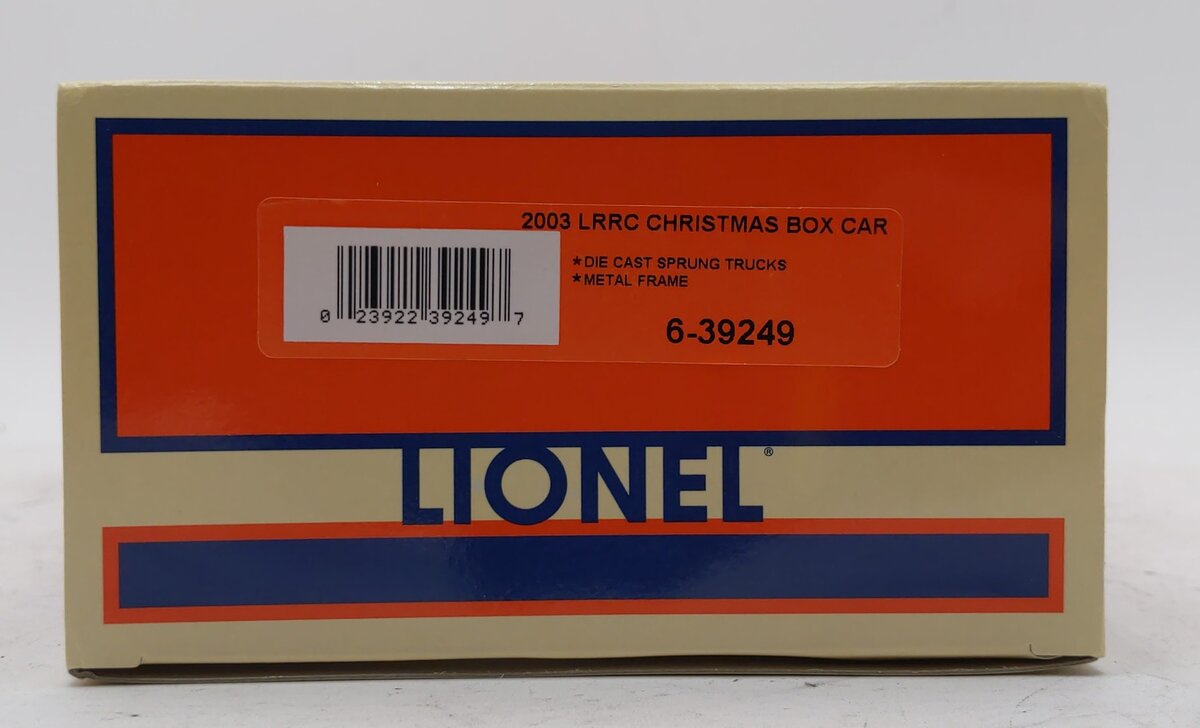 Lionel 6-39249 O Gauge 2003 LRRC Christmas Box Car #2003 LN/Box