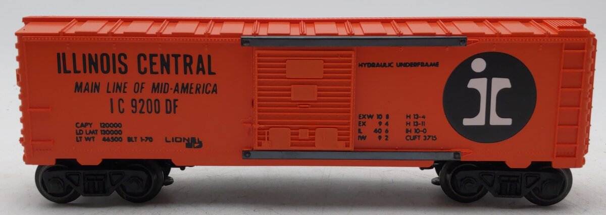 Lionel 6-9200 O Gauge Illinois Central Boxcar #9200 VG/Box