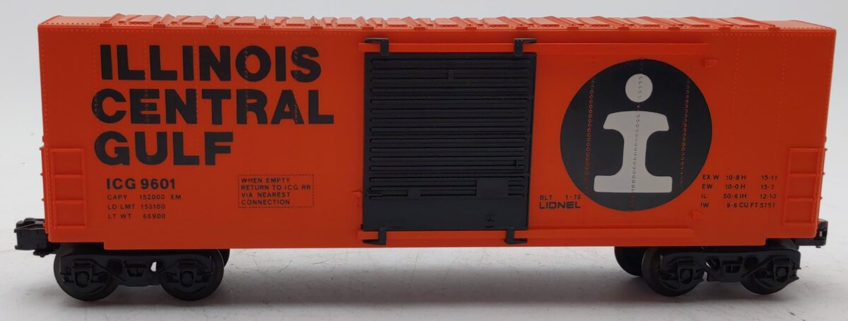 Lionel 6-9601 O Gauge Illinois Central Hi Cube Boxcar NIB
