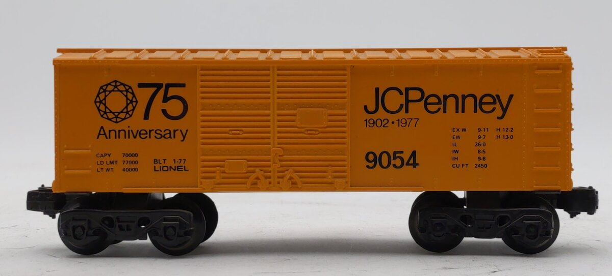 Lionel 6-9054 O Gauge JC Penney 75th Anniversary Boxcar LN