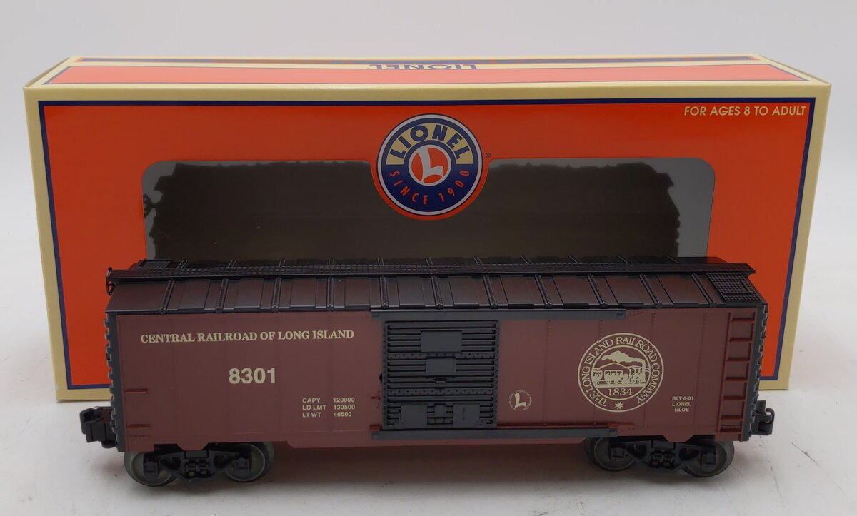 Lionel 6-52232 O Gauge NLOE-2001 Central Rrailroad of Long Island Boxcar #8301 LN/Box