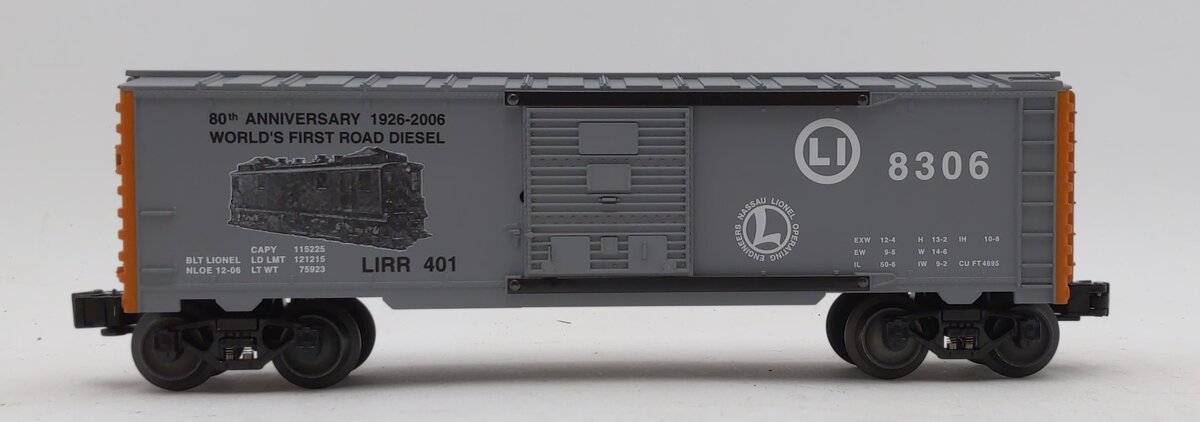 Lionel 6-52420 O Gauge NLOE 2006 LIRR Anniv. Diesel Boxcar #8306 NIB