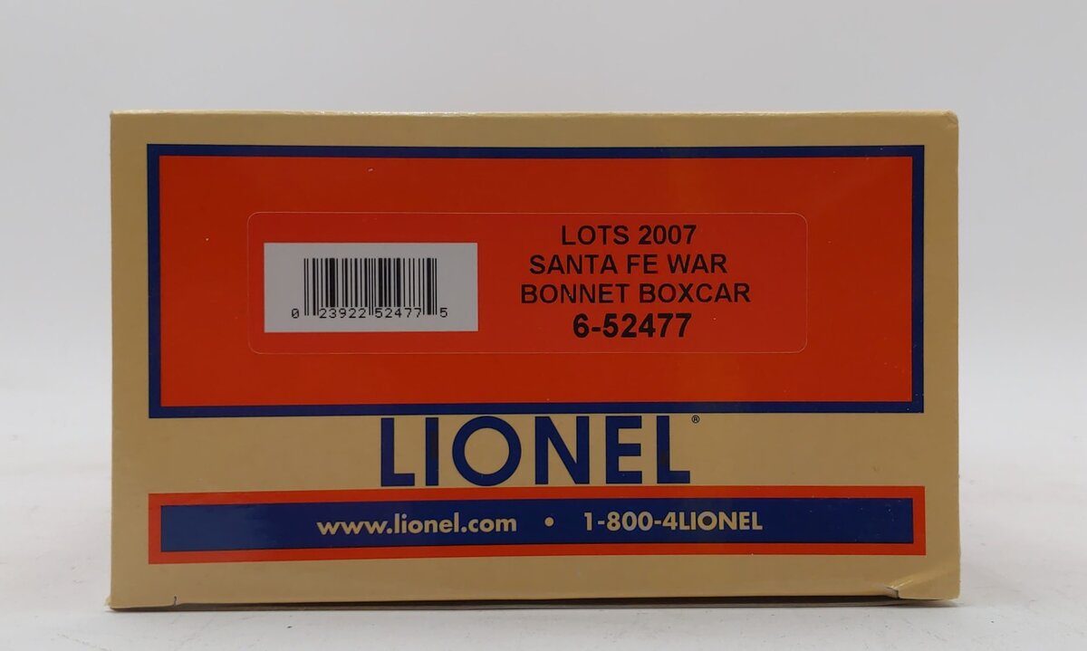 Lionel 6-52477 O Gauge Santa Fe War Bonnet Boxcar #2807 MT/Box