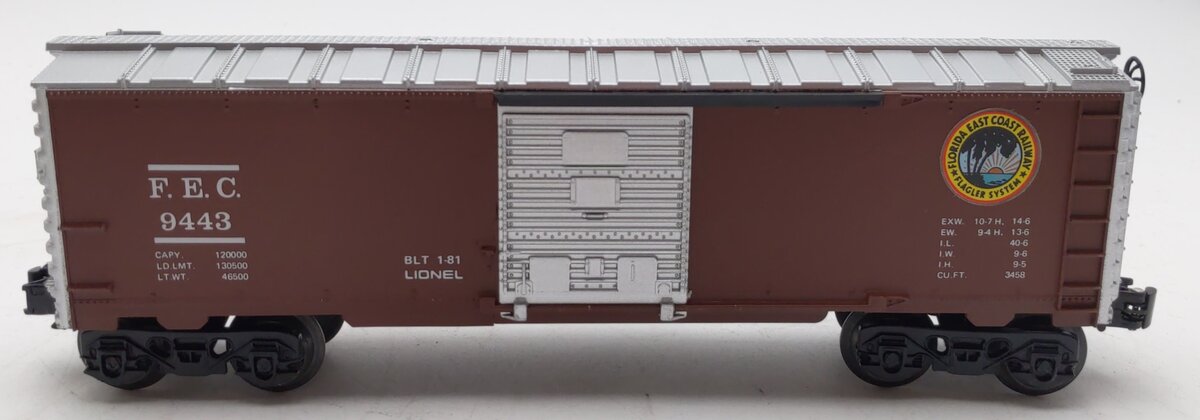 Lionel 6-9443 O Gauge Florida East Coast Boxcar LN/Box