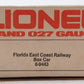 Lionel 6-9443 O Gauge Florida East Coast Boxcar LN/Box