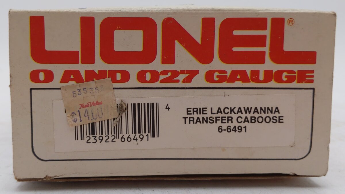 Lionel 6-6491 O Erie Lackawanna Transfer Caboose NIB