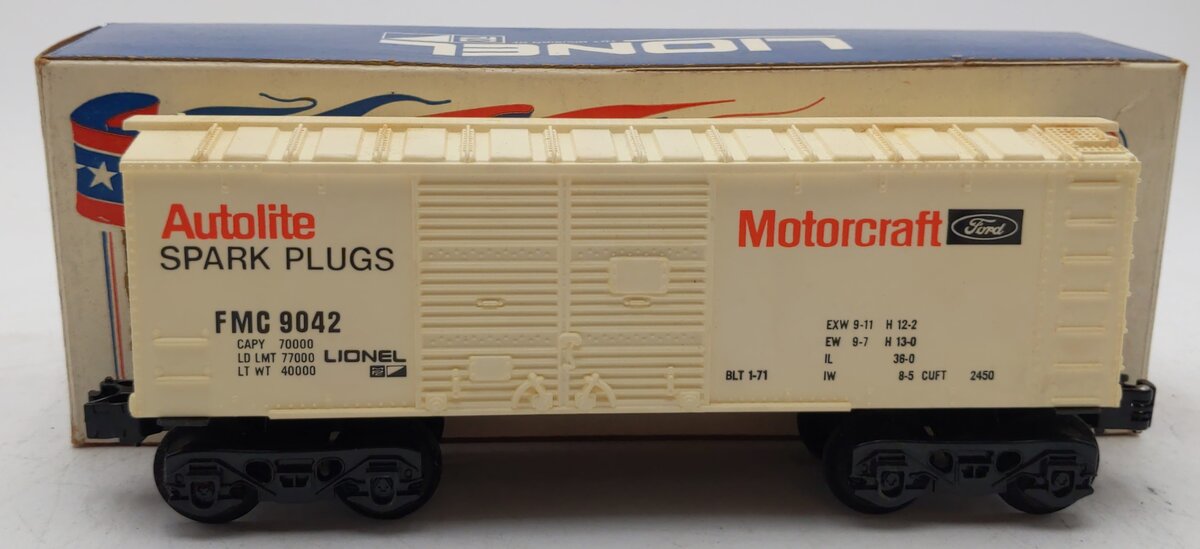 Lionel 6-9042 O Gauge Ford Motorcraft Short Boxcar LN/Box