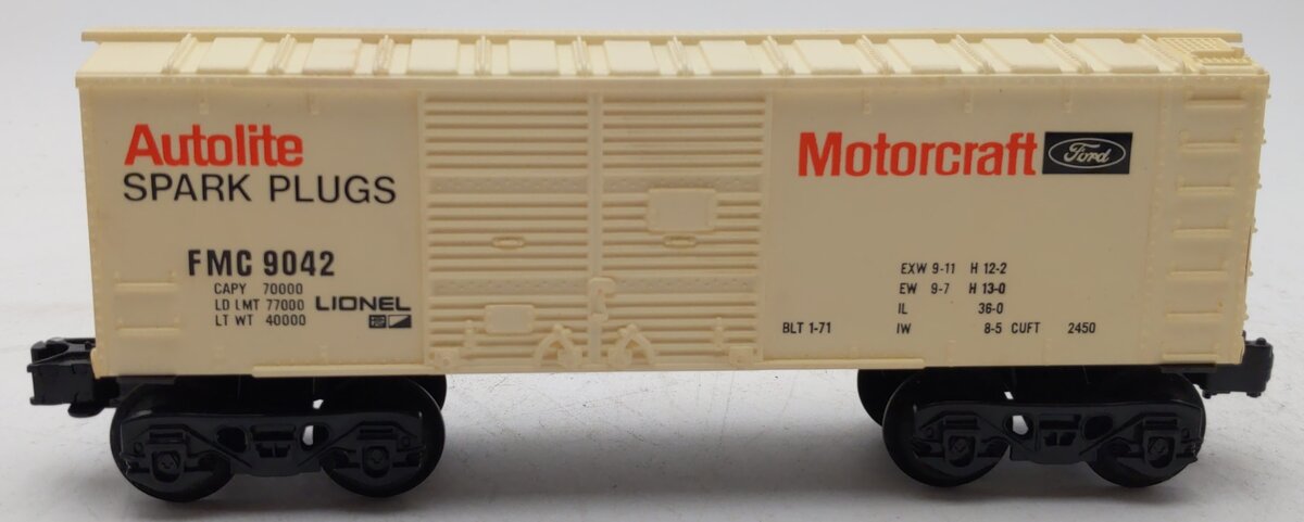 Lionel 6-9042 O Gauge Ford Motorcraft Short Boxcar LN/Box