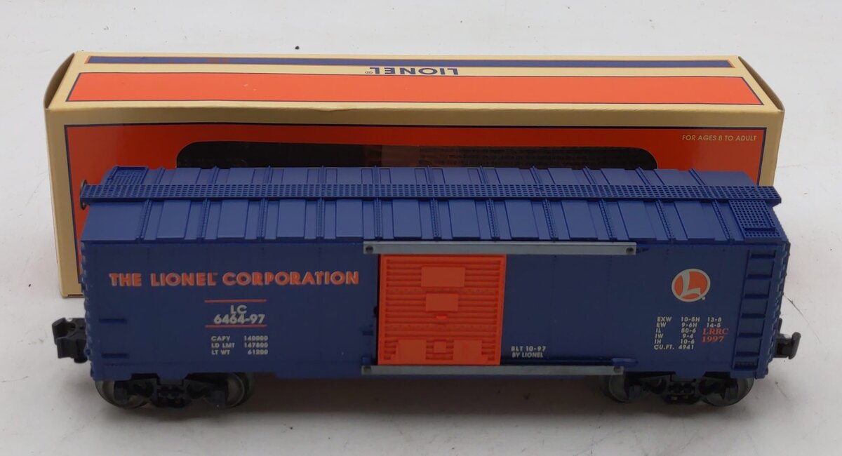 Lionel 6-19953 O Gauge LRRC Orange & Blue Lionel Boxcar #6464-97 LN/Box