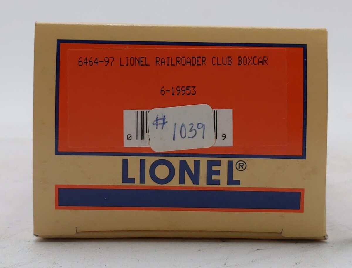 Lionel 6-19953 O Gauge LRRC Orange & Blue Lionel Boxcar #6464-97 LN/Box