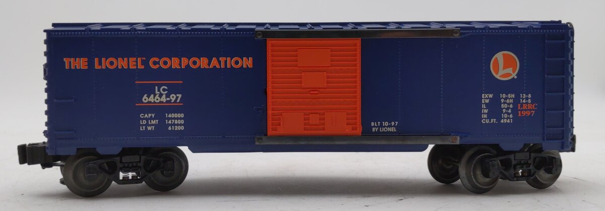 Lionel 6-19953 O Gauge LRRC Orange & Blue Lionel Boxcar #6464-97 LN/Box