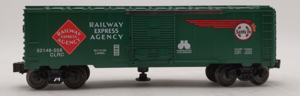 Lionel 6-52148 O Gauge CLRRC Santa Fe REA Operating Boxcar #52148-558 NIB