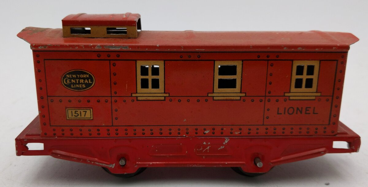Lionel 1517 Vintage O New York Central Tinplate Caboose