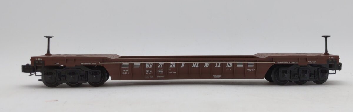 Lionel 6-52234 O Gauge LOTS Western Maryland Wellcar w/Single Transformer #6011 NIB