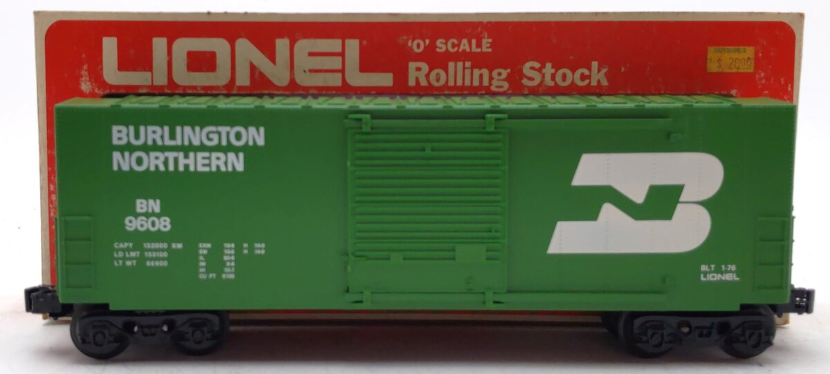 Lionel 6-9608 O Gauge Burlington Northern Hi-Cube Boxcar LN/Box