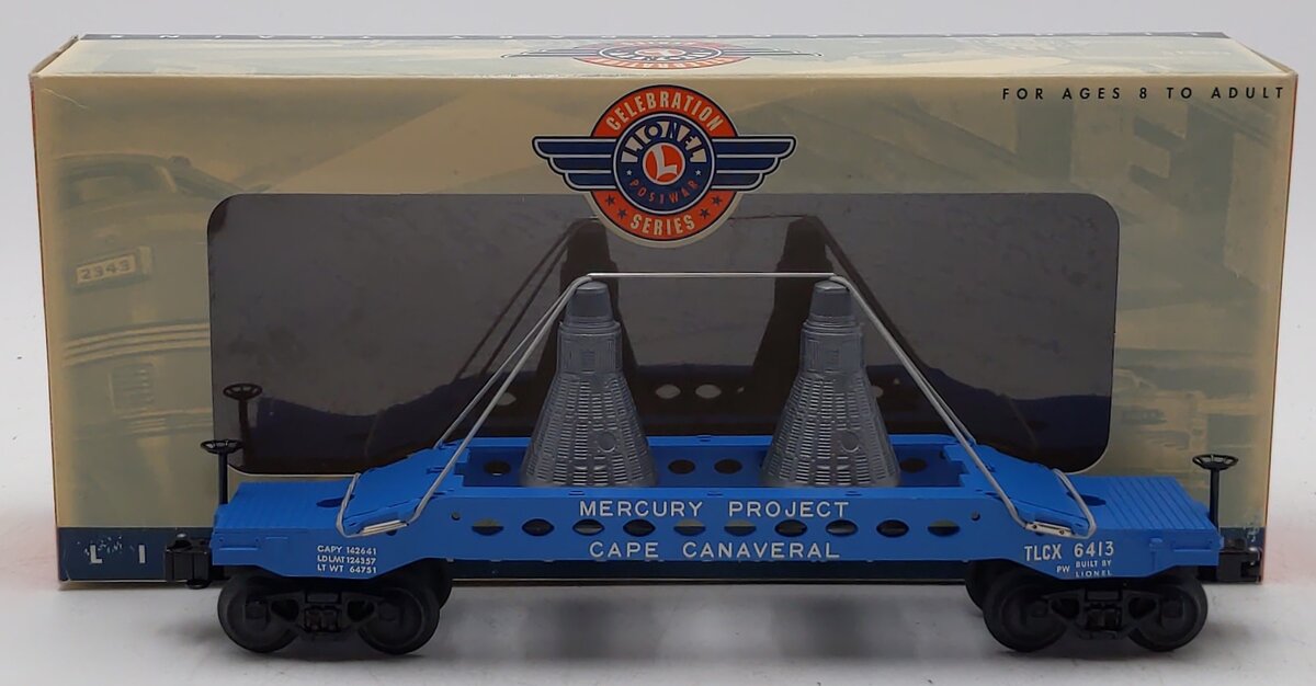 Lionel 6-26026 O Gauge PWC Mercury Capsule Carrying Car #6413 LN/Box