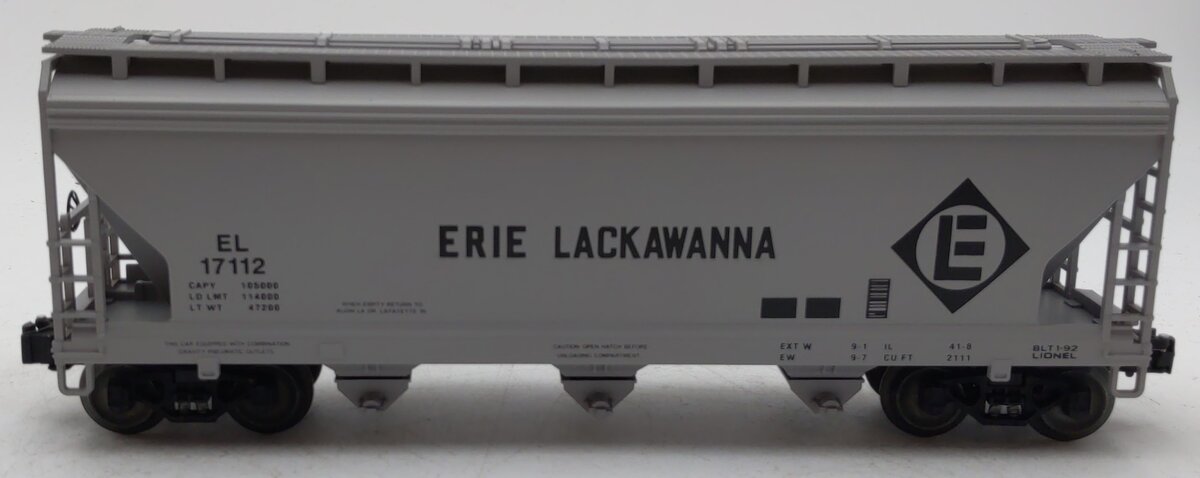 Lionel 6-17112 O Gauge Erie Lackawanna ACF Center Flow 3-Bay Hopper LN/Box