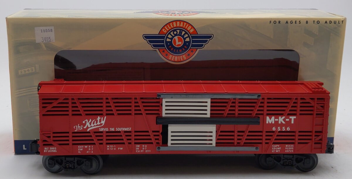 Lionel 6-19558 O Gauge PWC 6556 MKT "Katy" Stock Car LN/Box