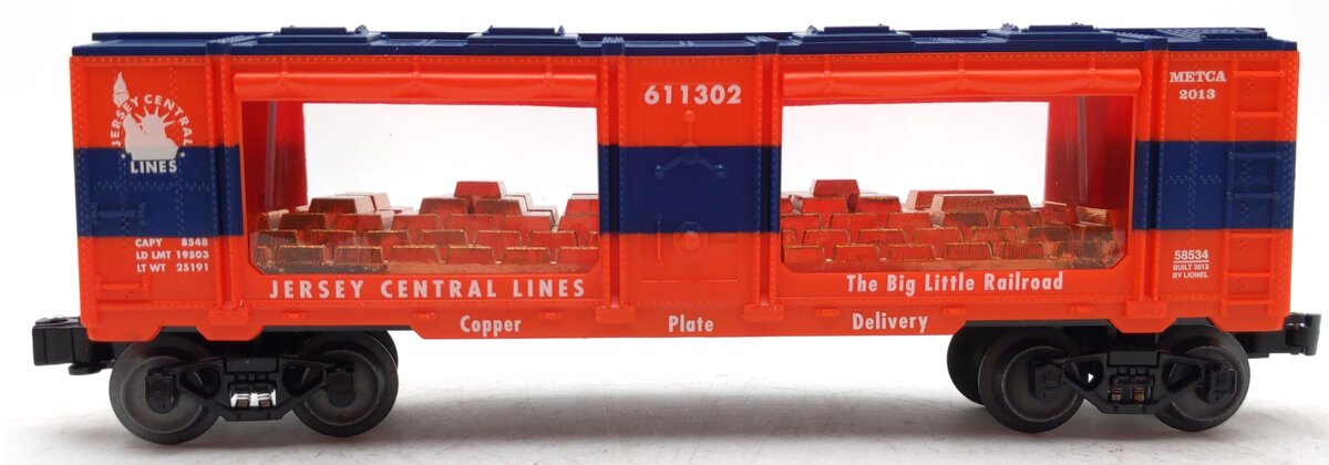 Lionel 6-58534 O Gauge METCA 2013 Divison Car Jersey Central Mint Car #611302 EX/Box