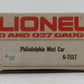 Lionel 6-7517 O Gauge Philadelphia Mint Car #7517 NIB