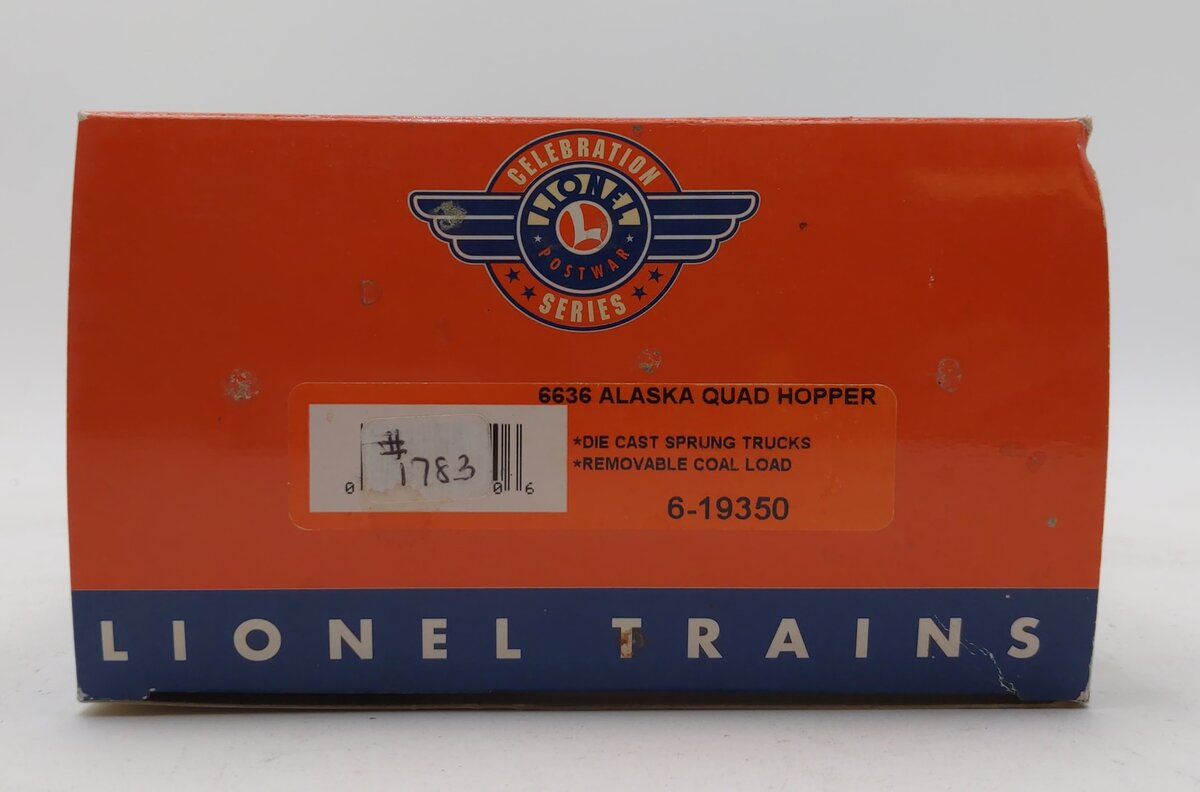 Lionel 6-19350 O Gauge PWC Alaska Quad Hopper #6636 LN/Box