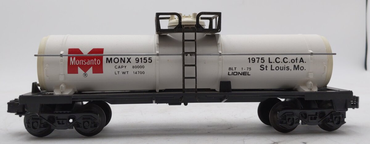 Lionel 6-9155 O Gauge LCCA Monsanto Single Dome Tank Car
