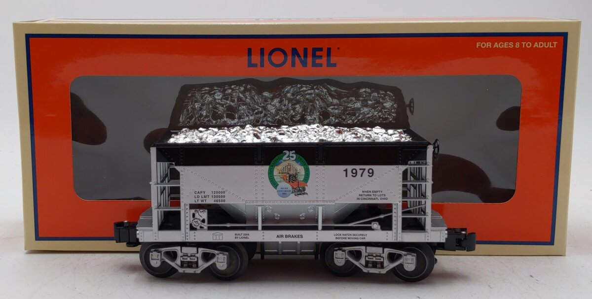Lionel 6-52359 O Gauge LOTS 25th Anniversary Ore Car w/Silver Load #1979 LN/Box