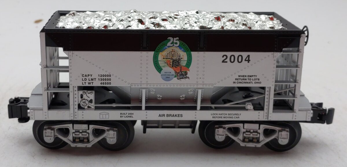 Lionel 6-52360 O Gauge LOTS 25th Anniversary Ore Car w/Silver Load #2004 LN/Box