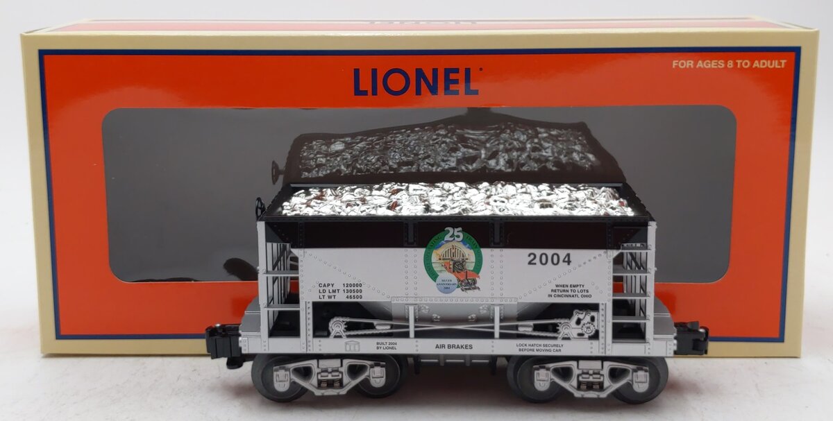 Lionel 6-52360 O Gauge LOTS 25th Anniversary Ore Car w/Silver Load #2004 LN/Box