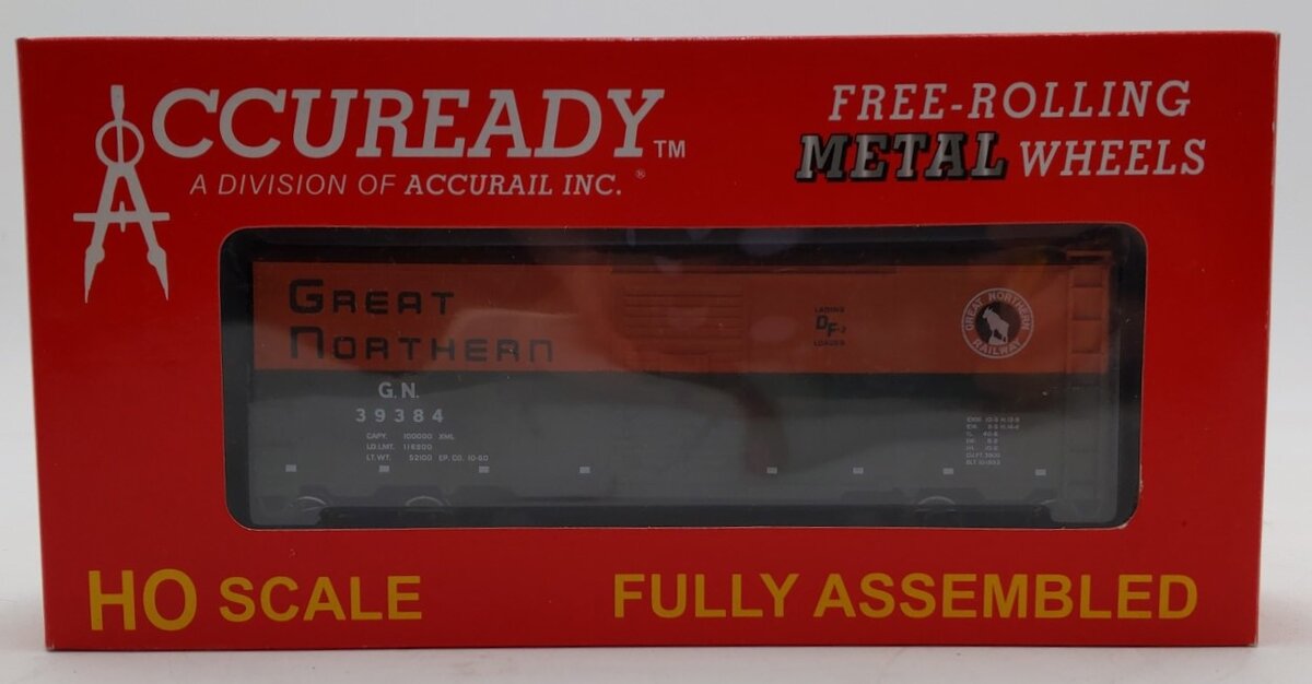 Accurail 80091 HO Scale Great Northern 40' Steel AAR Boxcar #39384