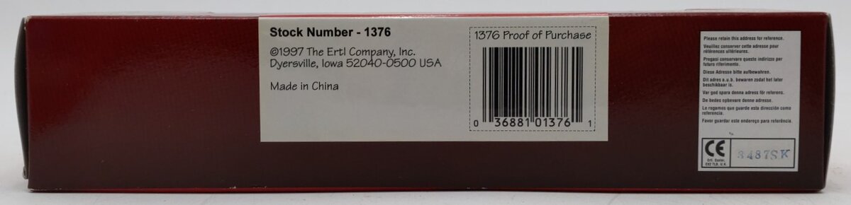 Ertl 1376 HO Scale Grand Trunk Western 50 Ton 40' Flat Car #652309