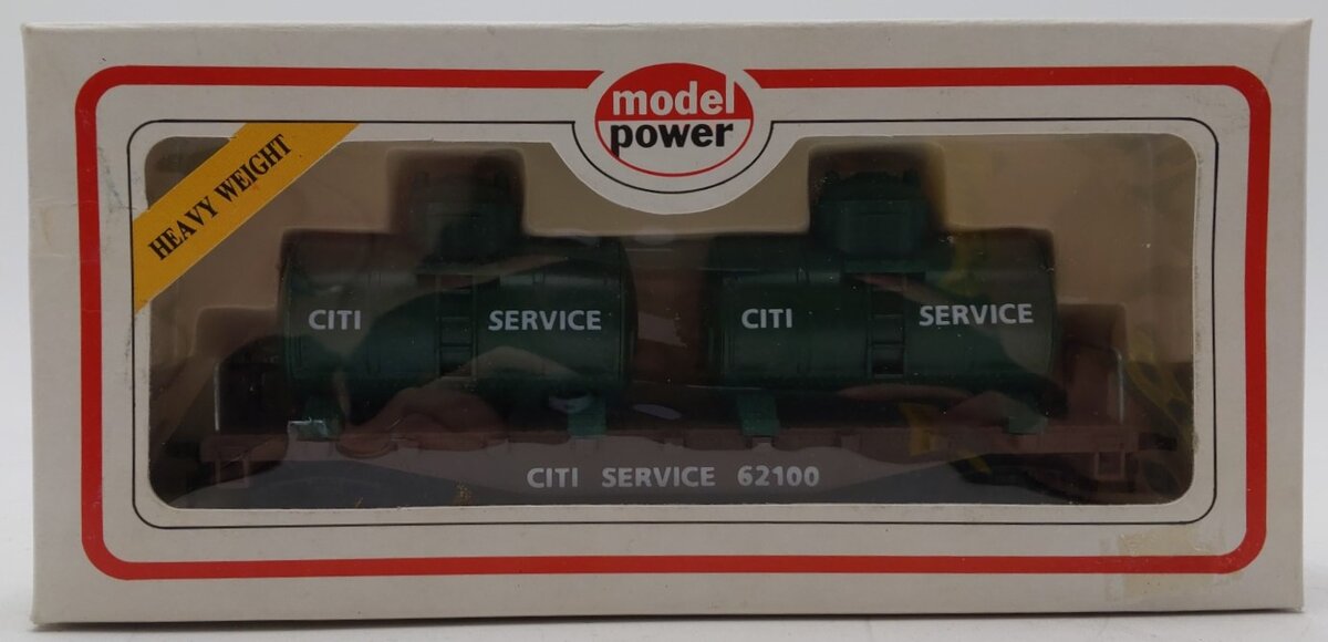 Model Power 8160 HO Scale Citi Service 40' Flatcar w/ Removable Tanks #62100