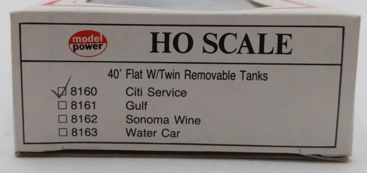 Model Power 8160 HO Scale Citi Service 40' Flatcar w/ Removable Tanks #62100