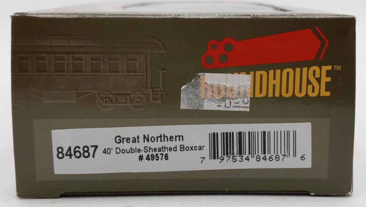 Roundhouse 84687 HO Great Northern 40' Wood Boxcar #49576