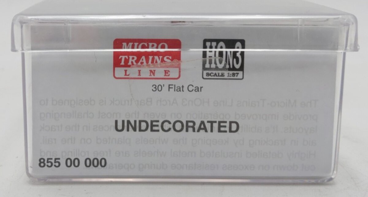Micro-Trains 85500000 HOn3 Undecorated 30' Composite Frame Flatcar Kit